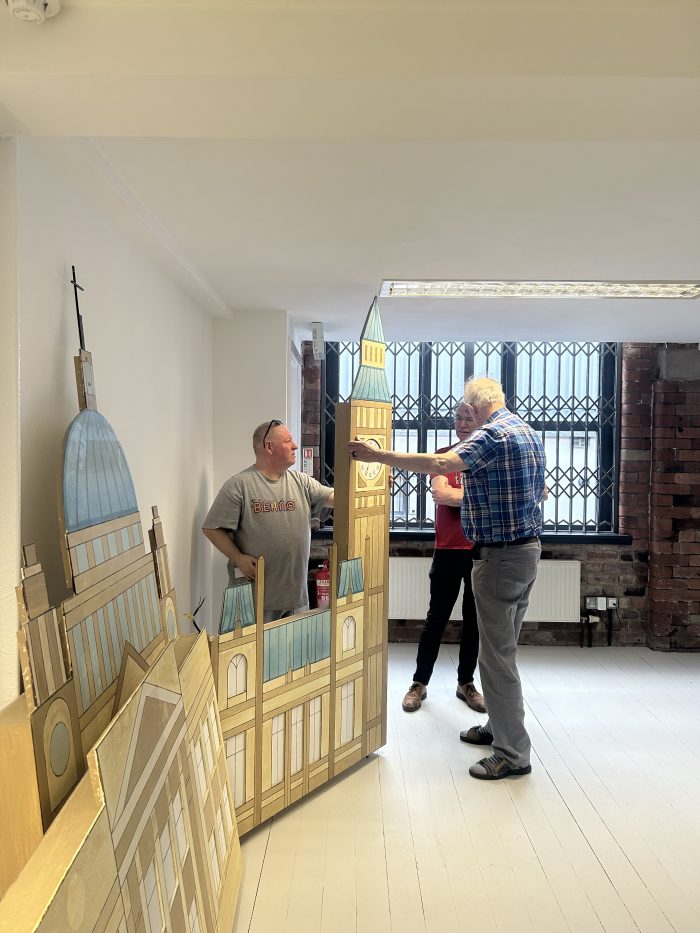 Local creatives exploring items in the Resource Hub
